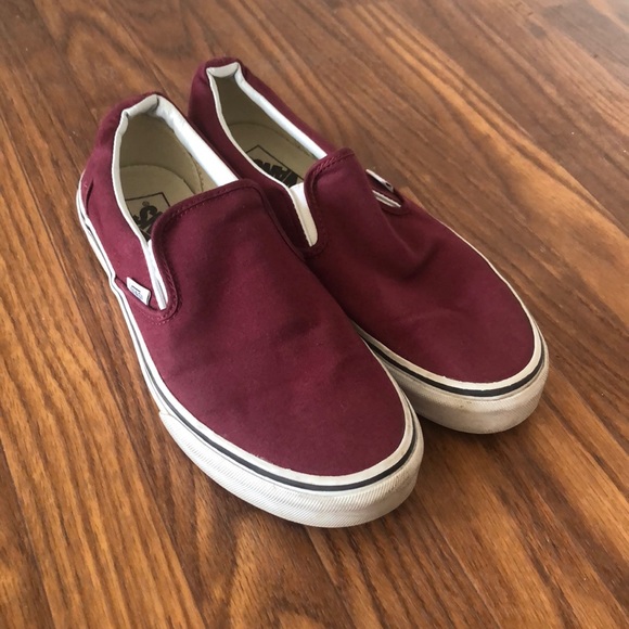 solid maroon vans